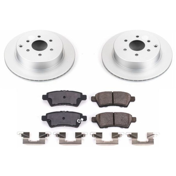 Power Stop 05-12 Nissan Pathfinder Rear Z17 Evolution Geomet Coated Brake Kit - CRK147