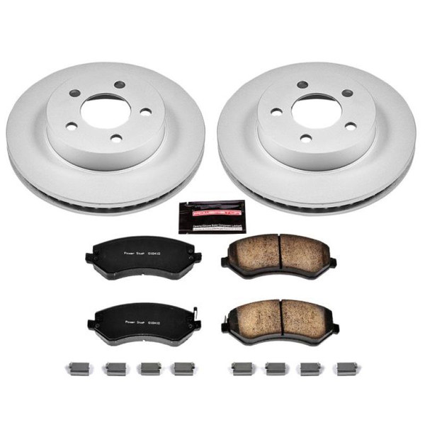 Power Stop 02-07 Jeep Liberty Front Z17 Evolution Geomet Coated Brake Kit - CRK2160