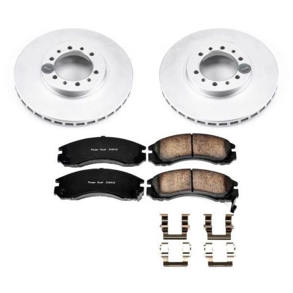 Power Stop 91-96 Mitsubishi Montero Front Z17 Evolution Geomet Coated Brake Kit - CRK4981