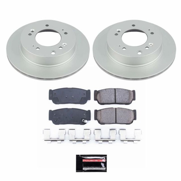 Power Stop 07-09 Kia Sorento Rear Z17 Evolution Geomet Coated Brake Kit - CRK5910