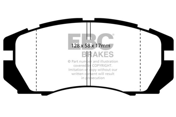 EBC 95-96 Subaru Impreza 2.2 Redstuff Front Brake Pads - DP3966C