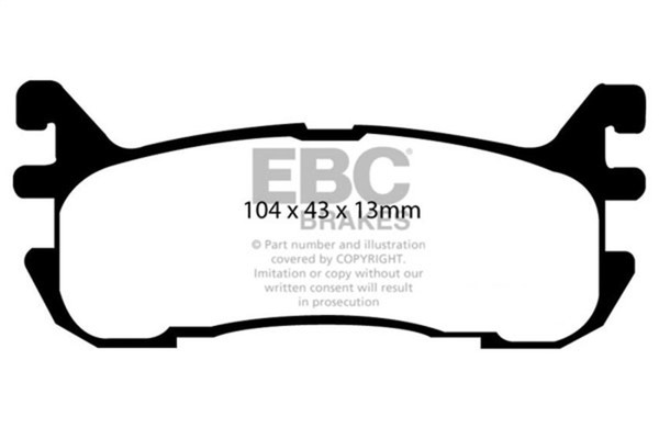 EBC 97-02 Ford Escort 2.0 Yellowstuff Rear Brake Pads - DP41003R
