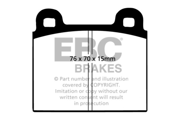 EBC 69-75 Ferrari 246 Dino 2.4 Yellowstuff Front Brake Pads - DP4103R