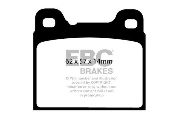 EBC 91-93 Volvo 740 2.3 (ABS) (Girling) Yellowstuff Rear Brake Pads - DP41043R