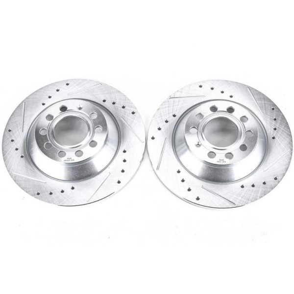 Power Stop 05-11 Audi A6 Rear Evolution Drilled & Slotted Rotors - Pair - EBR1008XPR