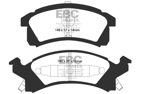 EBC 91-95 Buick Skylark 2.3 Yellowstuff Front Brake Pads - DP41174R