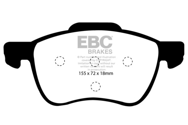 EBC 01-05 Volvo S60 2.3 Turbo T5 Yellowstuff Front Brake Pads - DP41229R