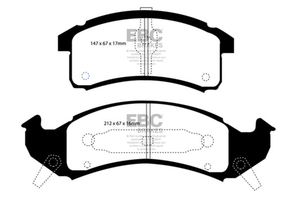 EBC 92-93 Buick Le Sabre (FWD) 3.8 Yellowstuff Front Brake Pads - DP41271R