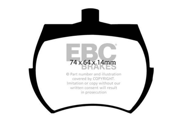 EBC 84-92 Austin Mini 1.0L Yellowstuff Front Brake Pads - DP4127R