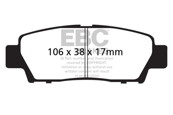EBC 95-96 Toyota Avalon 3.0 Yellowstuff Rear Brake Pads - DP41714R