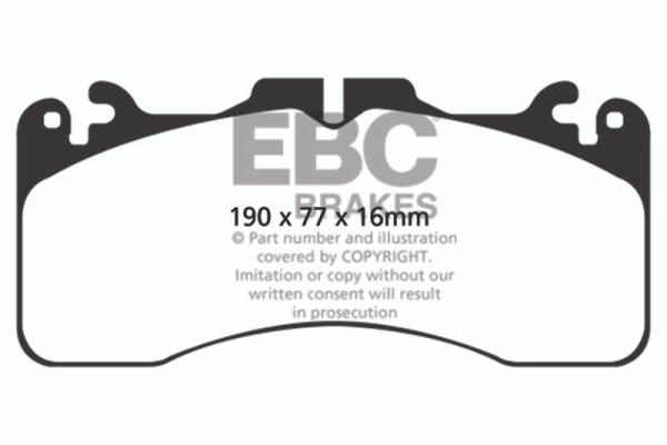 EBC 09+ Lexus LS460 4.6 Sport Yellowstuff Front Brake Pads - DP41867R