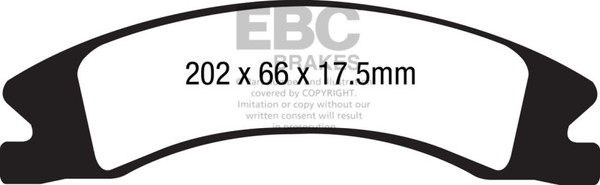 EBC 15+ Cadillac Escalade Ext/Esv 6.2 2WD Yellowstuff Front Brake Pads - DP41885R
