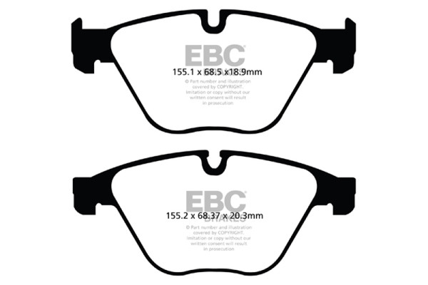 EBC 10+ BMW 535i 3.0 Turbo (F10) Yellowstuff Front Brake Pads - DP42103R