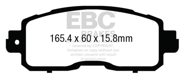 EBC 13+ Nissan Altima 2.5 (L33) Sedan Yellowstuff Front Brake Pads - DP43011R