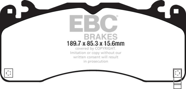EBC 15+ Ford Mustang 5.0 Performance Pkg Yellowstuff Front Brake Pads - DP43040R