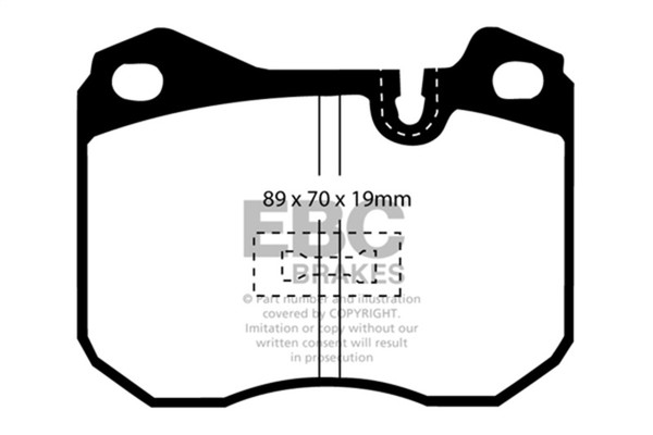 EBC 79-88 Porsche 924 2.0 Turbo Yellowstuff Front Brake Pads - DP4345R