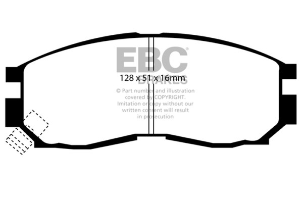 EBC 95-99 Chrysler Sebring Coupe 2.0 Yellowstuff Front Brake Pads - DP4830R