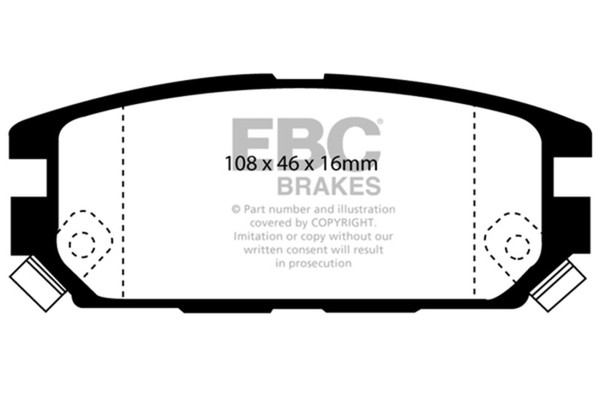 EBC 91-93 Dodge Stealth 3.0 4WD Yellowstuff Rear Brake Pads - DP4987R