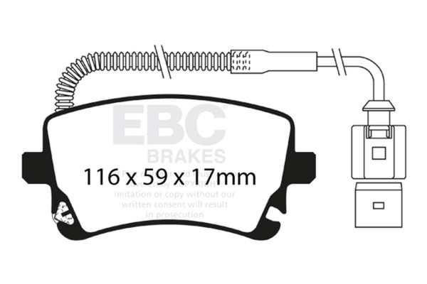 EBC 06-09 Audi RS4 4.2 (Cast Iron Rotors) Bluestuff Rear Brake Pads - DP51470NDX