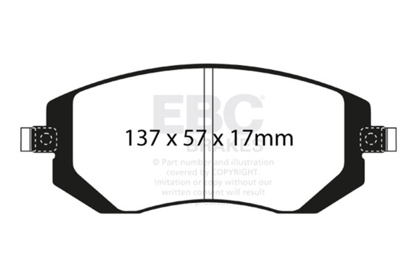 EBC 03-05 Subaru Impreza 2.0 Turbo WRX Bluestuff Front Brake Pads - DP51661NDX
