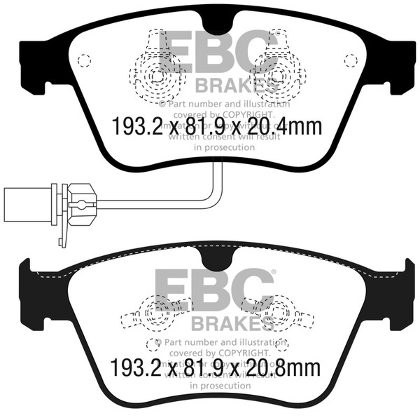 EBC 13-18 Bentley Continental 4.4TT Bluestuff Front Brake Pads - DP52317NDX