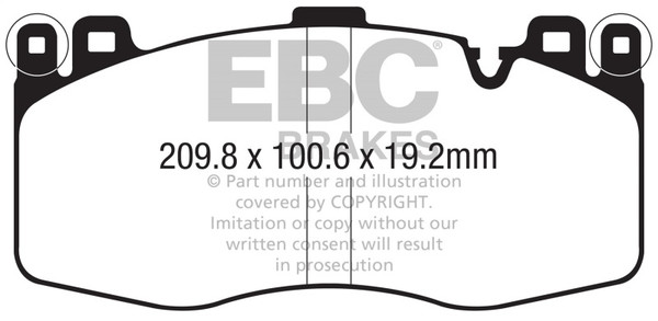 EBC 2015+ BMW X5M 4.4TT (F85) Bluestuff Front Brake Pads - DP52370NDX