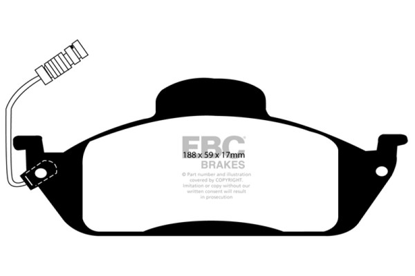 EBC 98 Mercedes-Benz M-Class (ML) ML320 3.2 Greenstuff Front Brake Pads - DP61232