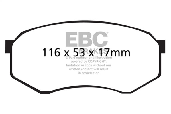 EBC 92-93 Toyota Pick-Up Extra Cab Greenstuff Front Brake Pads - DP61317