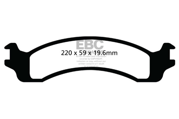 EBC 00-02 Dodge Ram 2500 Pick-up 5.2 2WD (Pad with wear sensor) Greenstuff Front Brake Pads - DP61640