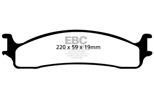 EBC 06-11 Dodge Ram 1500 Mega Cab 2WD Greenstuff Front Brake Pads - DP61650