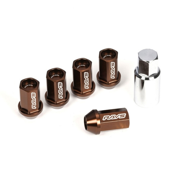 Rays Dura-Nut L42 Straight Type 14X1.50 - 16 Lug + 4 Lock Set - Bronze - WDURA4214150A