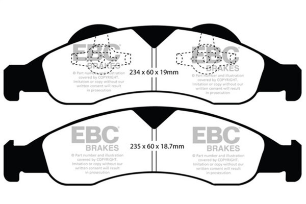 EBC 07-09 Ford Expedition 5.4 2WD Greenstuff Front Brake Pads - DP61803