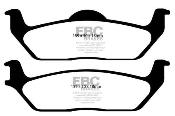 EBC 11 Ford F150 3.5 Twin Turbo (2WD) 6 Lug Extra Duty Rear Brake Pads - ED91697