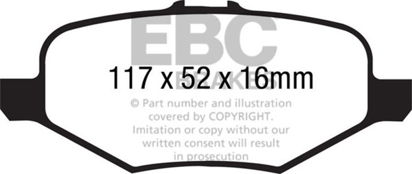 EBC 13+ Ford Explorer 3.5 Twin Turbo 4WD Extra Duty Rear Brake Pads - ED91887