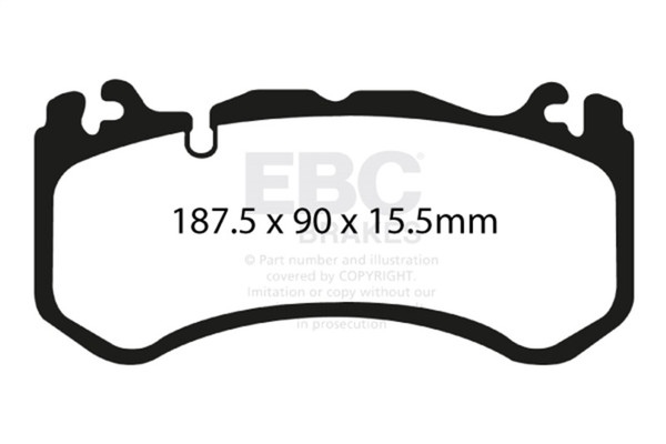 EBC 12-18 Mercedes-Benz G63 AMG (BM463) 5.5TT Extra Duty Front Brake Pads - ED91939