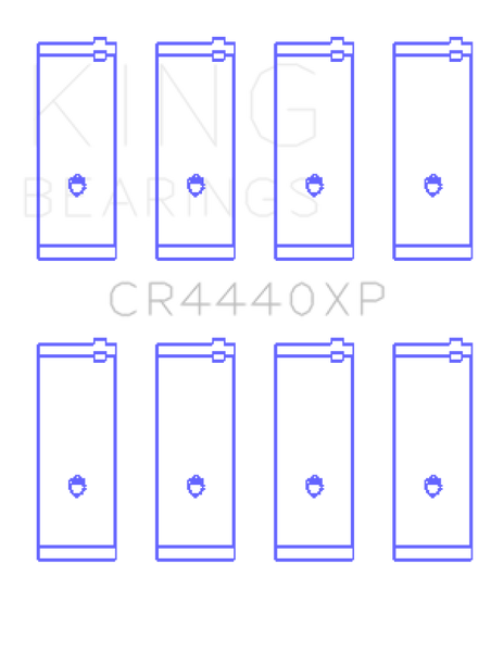 King Engine Bearings Ford Cortina 2000 Xl (Size +0.50mm) Connecting Rod Bearing Set - CR4440XP0.5
