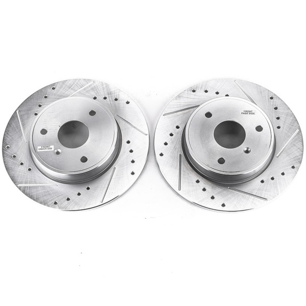 Power Stop 08-16 Smart Fortwo Front Evolution Drilled & Slotted Rotors - Pair - EBR1261XPR