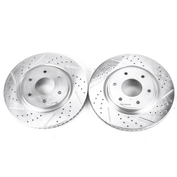 Power Stop 05-07 Infiniti QX56 Front Evolution Drilled & Slotted Rotors - Pair - JBR1194XPR Power Stop 05-07 Infiniti QX56 Front Evolution Drilled & Slotted Rotors - Pair - JBR1194XPR