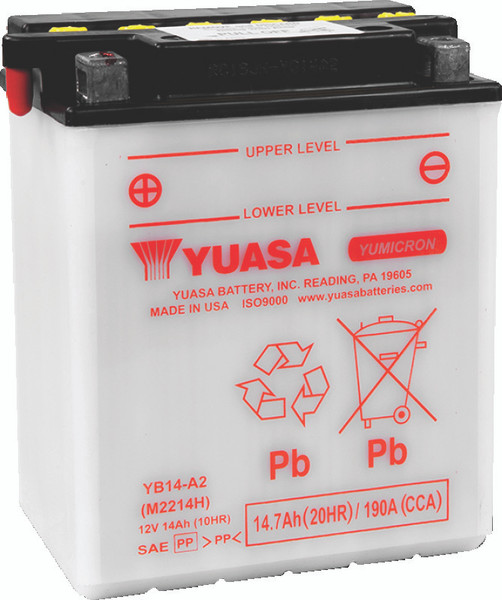 Yuasa YB14-A2 Yumicron CX 12-Volt Battery - YUAM2214HIND