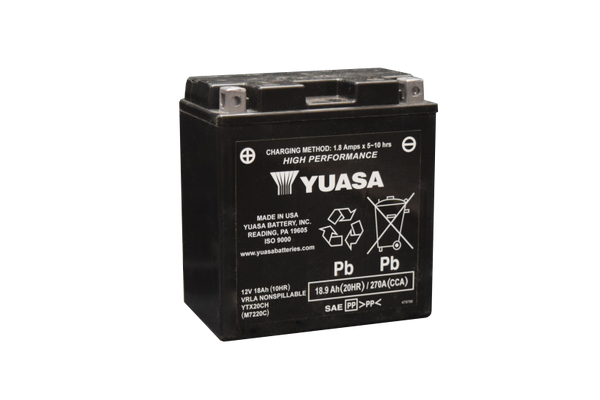 Yuasa YTX20CH Maintenance Free AGM 12-Volt Battery - YUAM7220C