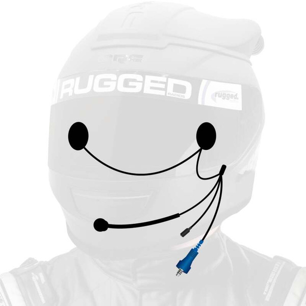Rugged Radios OFFROAD Wired Helmet Kit with Alpha Audio Speakers Mic & 3.5mm Earbud Jack - HK-OFSP-3.5-AA