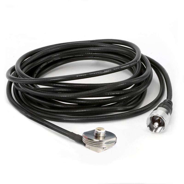 Rugged Radios 15 Ft Antenna Coax Cable with 3/8 NMO Mount - NMO-MT-15