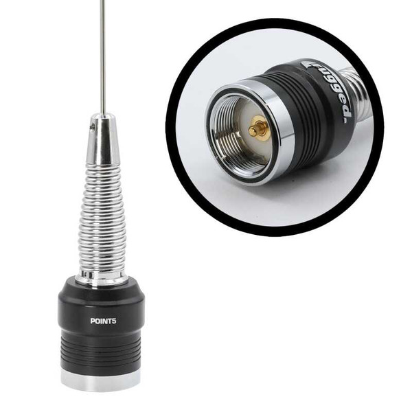 Rugged Radios GMRS and UHF No Ground Plane NGP Tuned Whip Antenna - POINT5