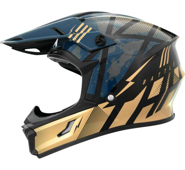 THH Helmets T710XR Battle Blue/Gold - Small - 646401