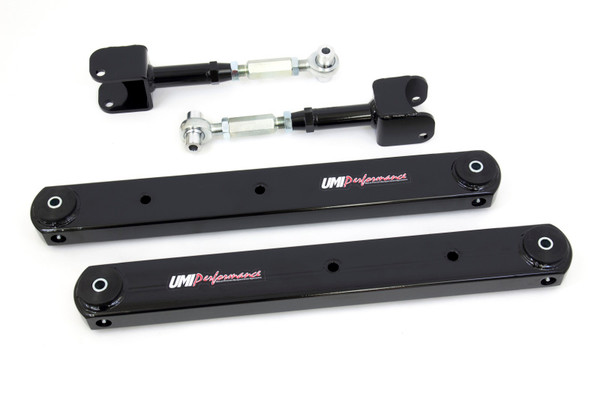 UMI Performance 64-67 GM A-Body Rear Control Arm Kit Fully Boxed Lowers Adjustable Uppers - 402119-B