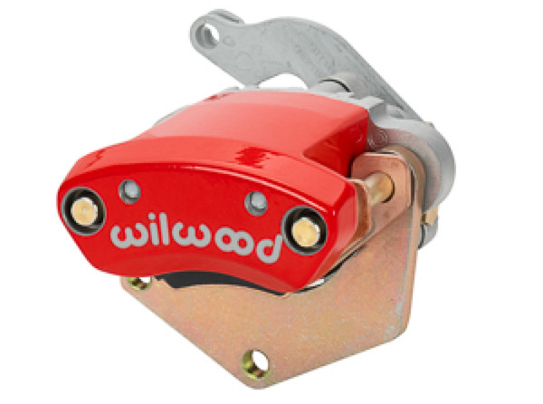 Wilwood LH MC4 Mechanical Parking Brake Caliper - 2.00in Bracket - 1.10in Disc - Red - 120-17144-RD