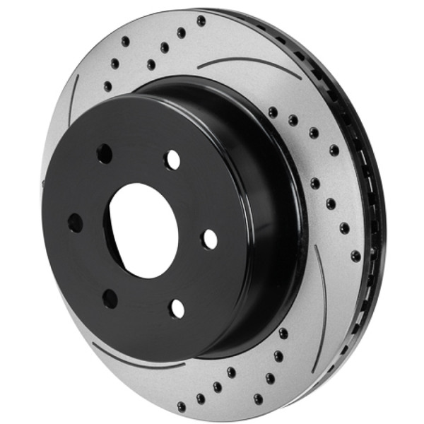 Wilwood Rotor-2.22in Offset-SRP-BLK-Drill-LH - 6 Lug - 160-16195-BK