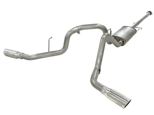 aFe MACHForce XP Exhausts 3inSS Dual Side Exit Cat-Back 11-14 Ford F150 Ecoboost V6-3.5L (TT) - 49-43056-P