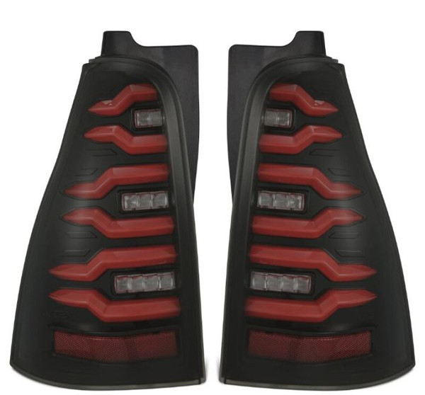 AlphaRex 03-09 Toyota 4Runner LUXX-Series LED Tail Lights- Black/Red - 690080