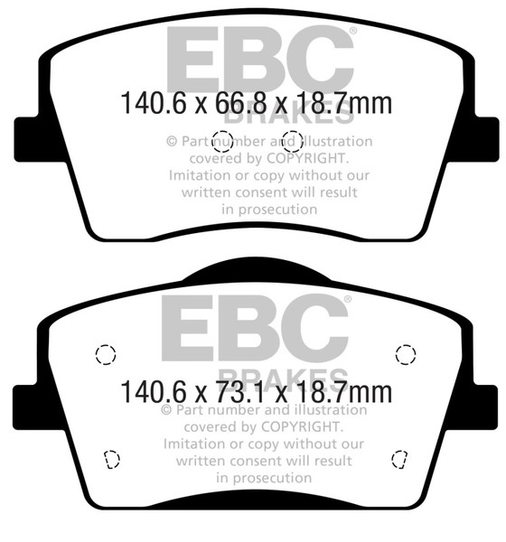 EBC 2018+ Volvo XC40 T4 Ultimax Front Brake Pads - UD2137